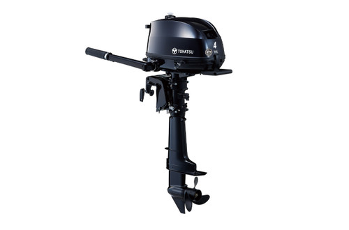 Tohatsu 4hp Outboard | Tiller, Manual Start, 15" Shaft | MFS4DDS