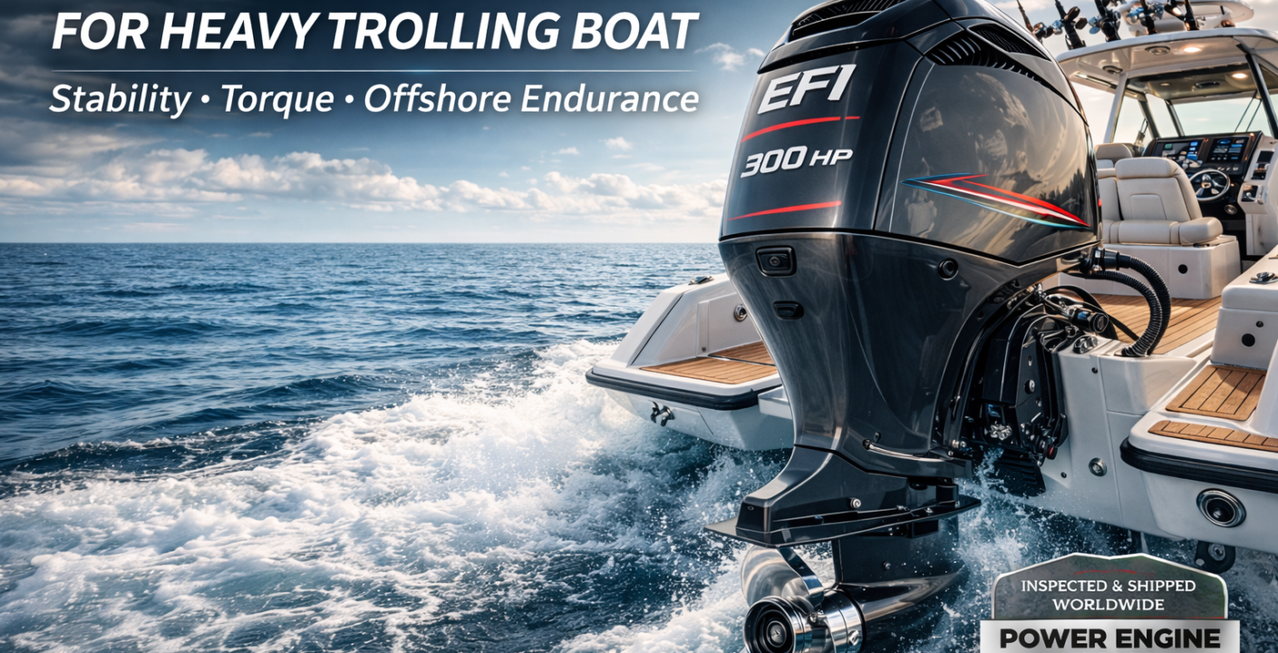 outboard engine for heavy trolling boat